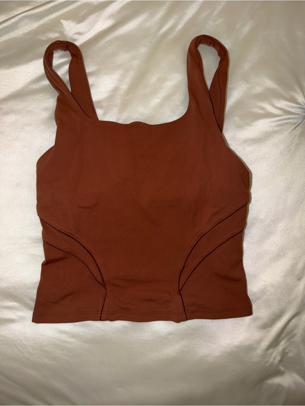 lululemon athletica Square-Neck Crop Tank Top - Rust Brown